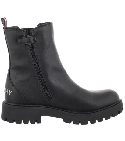 tommy hilfiger black combat boots