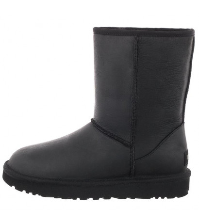 black leather classic ugg boots