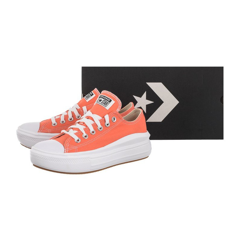 converse orange move platform ox trainers