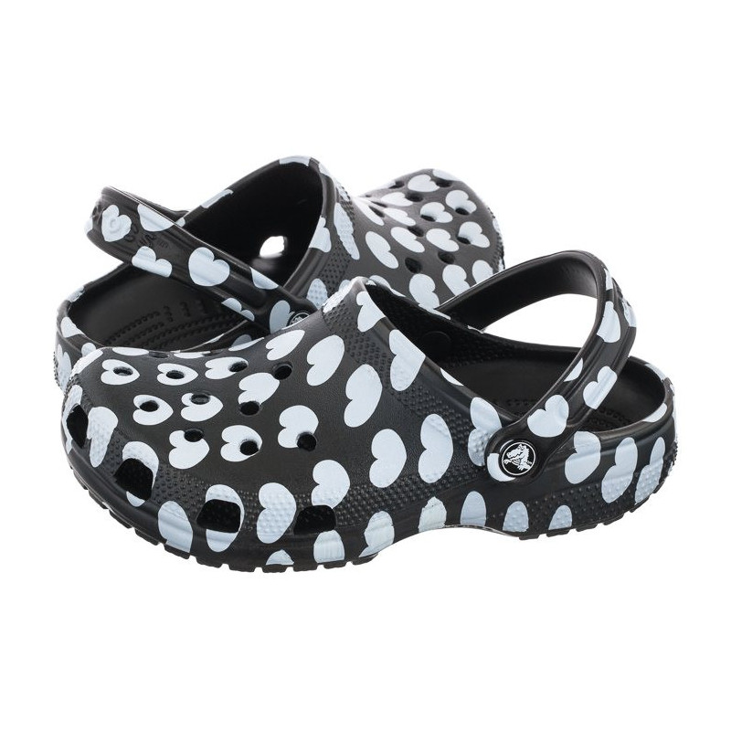 black and white crocs