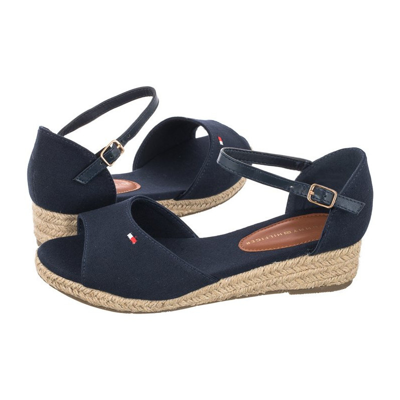 tommy hilfiger navy blue wedges