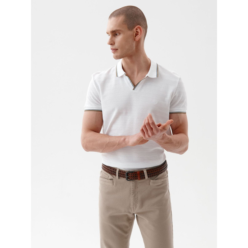 button up polo top