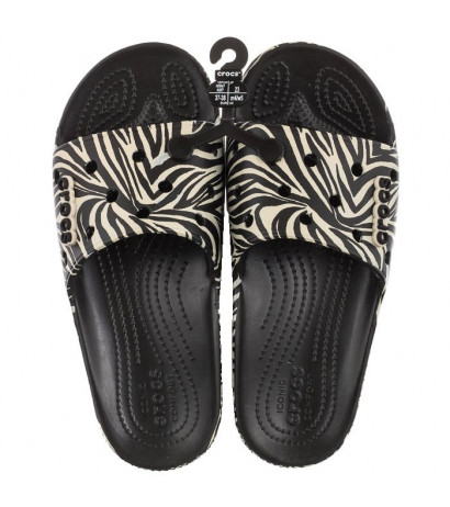 black zebra crocs