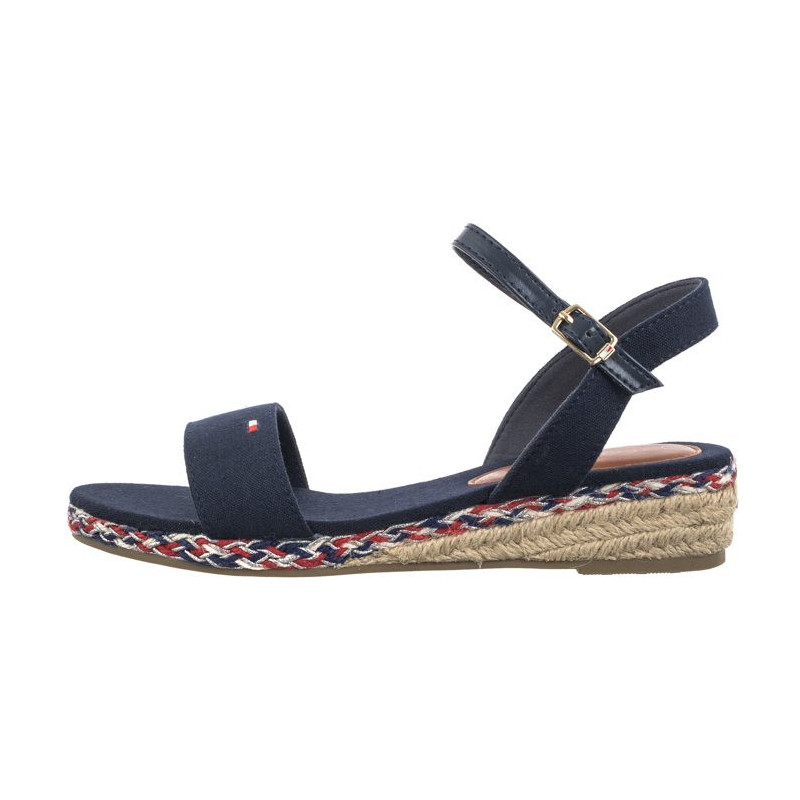 Tommy Hilfiger Rope Wedge Sandal T3A7-33283-1703 800 Blue (TH1077-a) batai