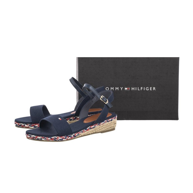 Tommy Hilfiger Rope Wedge Sandal T3A7-33283-1703 800 Blue (TH1077-a) batai