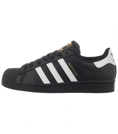 adidas superstar womens black with white stripes